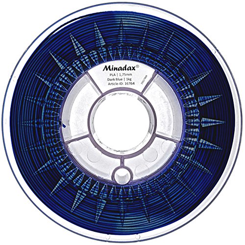 Minadax® 1kg Premium Qualitaet 1,75mm PLA-Filament dunkelblau fuer 3D-Drucker hergestellt in Europa - 2