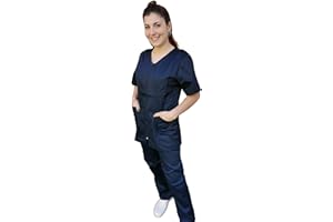 PETERSABITIDALAVORO Divise Complete da Lavoro Donna Sanitaria con Zip Casacca Pantalone