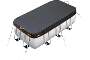 Neuradical 210D-Fuß Rechteckig Poolabdeckungen für oberirdische Pools, UV-Schutz für den Außenbereich, wasserdichte, wetterfeste und staubdichte Schwimmbadabdeckung-5.49X2.74m