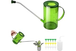 KGGZKG GießKanne Zimmerpflanzen 1L mit Langem Hals Giesskanne Zimmerpflanzen Langer Auslauf Kleine GießKanne für Zimmerpflanzen mit Brause PflanzengießKanne InnengießKanne für Blumen Gießen Sukkulenten Grün