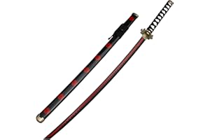 LIZHIZHI Demon Slayer Sword 75cm(30in) Bamboo Samurai Sword Katana Sword,Handmade Katana Anime Cosplay Props,Bamboo Blade Toys for Kids,Boys Girls Gift Party Favor