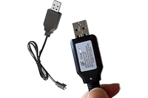 ZHDWC 7.4v USB Charging Cable, Rc Charger, Rc Battery Charger with Jst Sm-3p Connector, USB Charger Cable for Remote Control Cars, Drones, Boats and Hobby Devices,Lithium Battery Charging Cable.