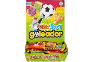 Goleador Fizzy Soft, Caramelle Gommose, Sour, Gusti Assortiti, Confezione da 180 Monopezzi con 3 forme diverse, da Condividere con Amici o con Chi Vuoi
