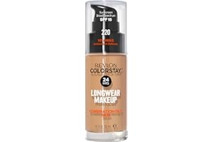 Revlon ColorStay, Fondotinta per Pelle Mista e Grassa, con Protezione Solare SPF 15, Formula Duratura, Oil Free (30ml), 220 Natural Beige