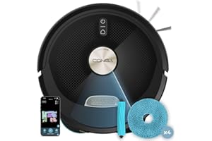 Cecotec Robot Aspirador y Friegasuelos con IA y App Conga M100 X-Treme. Succión 20000Pa, Inteligencia Artificial, Cepillo de Silicona Antienredos, Mopas Giratorias, Autonomía hasta 220m²