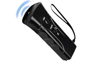 OddMart Anti Barking Device for Dogs, Handheld Ultrasonic Bark Deterrent Stop 3-in-1 Dog Trainer Waterproof Outdoor Bark Corrector Safe for Humane Small Medium Large Dogs