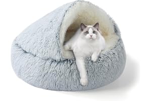 SUOXU Lettino calmante per gatti Lettino per cani di piccola taglia,peluche Ciambella Cuddler Nido Caldo e morbido cuscino per gatti per cani di piccola taglia Snooze Dormire al copertov