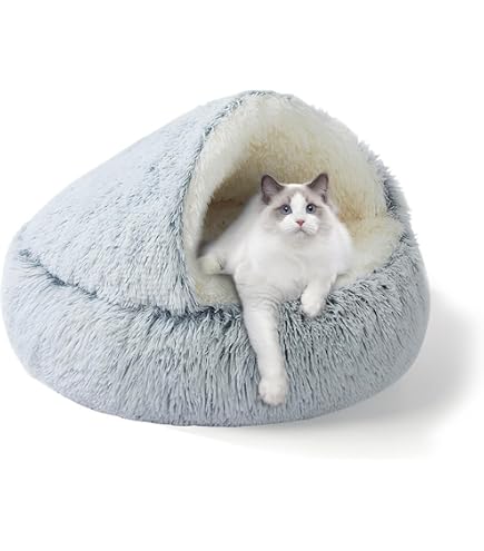 The Refined Canine Igloo Indoor Hundebett & Katzenschlafplatz In Espresso – Mit Tischplatte, Krallenfestem Rattan, Inkl. Waschbarem Kissen