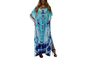 L-Peach Kimono Ropa de Dormir Bohemia Kaftan Vestido de Playa Cover Ups Sarong para Mujer