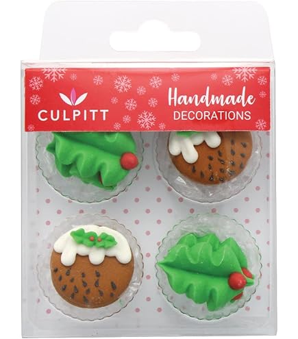 Culpitt Bristle Christmas Tree Cake Decoration 62mm Xmas Topper Snow 1, 3 Or 5 - UK
