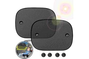 Huiyuenuo 2 Stück Sonnenschutz Auto Baby, Auto Baby UV-Schutz, Autofenster Sonnenschutz für Kinder, Sonnenblende für Seitenfenster, Saugnapf - Verdunklung, Schutzwirkung.