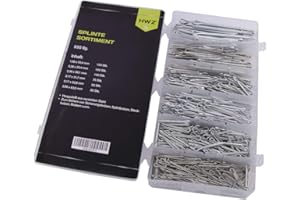 HWZ 555 pezzi assortimento di splinten in acciaio, perni di sicurezza adatti per bulloni di sicurezza, bulloni a innesto, dadi