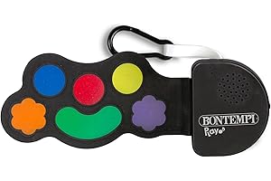 Bontempi Musical Keyring Drum Pad, Flexible Soft Rubber and Touch Sensitive, 415 x 385 x 85 mm