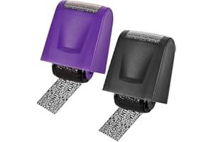 ruggito Identity Theft Prevention Stamp Identity Guard Roller Stamp Wide Rolling Security Stamp,Pack of 2