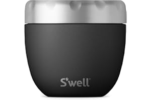 S'well Eats™ 2-in-1 Food Bowl with Screw-Top Lid, 636ml, Onyx, Triple-Insulated and Leak-Proof Food Flask for On-the-Go Eating up to 11h Cold/7h Hot