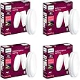 PHILIPS Rimless Full Glow 15-watt Round LED Surface Downlighter | Surface LED Downlight for Ceiling | LED Ceiling Light for Home & Hall | Cool Day Light,Pack of 4