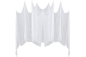 Kendwing Bianco Garza Addobbi Halloween Decorazioni,Grandi Panno Raccapricciante Decorations Spaventose 215 x 500 cm per Porte,Finestre,Giardino,Interni ed Esterni Decorazione Halloween Casa Horror