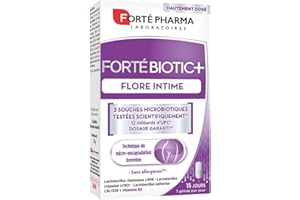 Forté Pharma - FortéBiotic + Flore Intime - Probiotiques - Complément Alimentaire - Désagréments Féminins - 3 souches microbiotiques, 12 miliards d'UFC + Vitamine B2-15 gélules à avaler