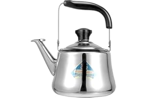 BESTONZON - Bollitore a fischio, con colino per tè, in acciaio inox, per fornelli, bollitore a gas, 1 l