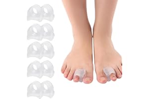 Okaywork 10 piezas Separadores de dedos de los pies Hallux Valgus para dedos de los pies superpuestos,toe spacer Corrector de dedos de gel, Separador dedos pie, Correctore de juanete Separador de dedo