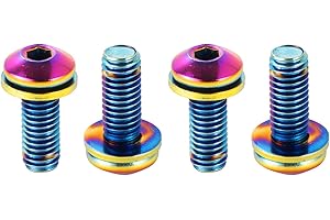 Chooee Water Bottle Cage Bolts M5 x 12mm,4pcs Water Bottle Holder Screws for MTB,Mountain Bike,Road Bicycle Rainbow