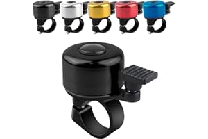 ADOGO Fahrradklingel, Fahrrad Klingel laut und klar, Fluminiumlegierung Fahrradglocke Laut für Mountainbike, Citybike, Rennrad, 22.2mm-22.8mm Lenker (Schwarz)