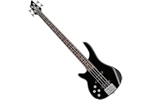 Chicago Left Handed Bass Guitar by Gear4music Black