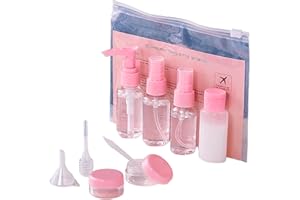 TAOBOSEC Cose Da Viaggio, 10pcs Set Contenitori Da Viaggio Cosmetici Portatili Flaconi Da Viaggio Prodotti Da Viaggio Mini Donna Kit Da Viaggio Aereo Per Il Campeggio Viaggio D'Affari In Viaggio