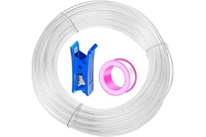 HAXIHA 20 Metros Manguera Neumática 4mm OD/2.5mm ID, Transparente Tubo Compresor Aire.Poliuretano PU Manguera de Aire Tubo Kit para la línea de aireo tubería de transferencia de fluidos