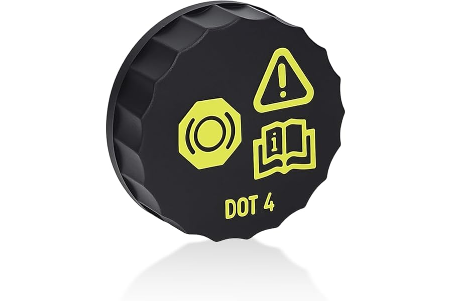 Car Brake Fluid Reservoir Cap, Black Car Brake Fluid Bottle Cap, Brake Fluid Cap Replacement for Vehicles, fluid container Brake Master Cylinder Cap, for Vehicle Braking System Maintenance