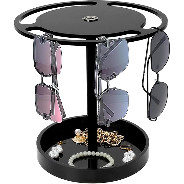Porte Lunettes 5 Couches Lunettes Lunettes de Soleil Lunettes de Soleil Verres Affichage Support de Support Noir Transparent Multi-Couleur Présentoir de Rangement pour Lunettes de Soleil (Color : Bla