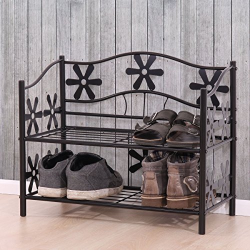 Regal Metall Bücherregal Schuhregal Standregal Genf ~ 2 Böden, Höhe 50cm - 2