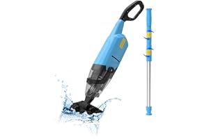 Oxseryn Tragbarer Poolsauger, Handsauger mit Betriebsdauer bis zu 60 Minuten Pool Bodensauger für Aufstellpools, Spas und Whirlpools, für Sand und Schmutz