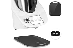 NATNAV Sliding Board for Thermomix TM6/TM5, Thermomix Sliding Board with Handle Board for Thermomix with Wheels, Effortless Moving for Thermomix Vorwerk Food Processor TM6 TM5, Black