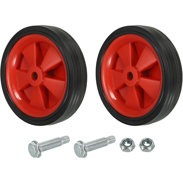 PATIKIL 7.5 Inch Air Compressor Replacement Wheels – 2-Pack Universal Wheels With 0.51" Hole, Black Plastic & Rubber