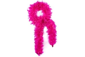 LARRYHOT Boa de plumas de 60 g – 2 yardas de plumas de pavo para fiestas, Navidad, centros de mesa de boda, disfraces, conciertos, mascotas y decoración del hogar