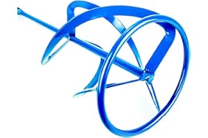 Skimflex Mixing Paddle – Paddle Mixer, Mixing Paddle for Drill, M14 Mixer Paddle for Plaster, Mortar, Paint, Cement – Dual Helix, Powder-Coated, Anti-Rust, 200mm (8") Tool Attachment