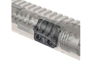 Monstrum 45 Degree Offset Scout Light Mount Picatinny Rail | Compatible with M-LOK Platforms | Compatible with Surefire M300/M600 Series/Streamlight Protac Series