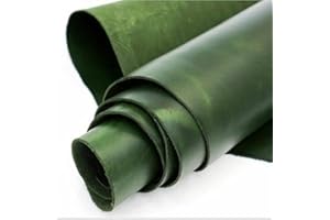 The Tannery Artesanías de Cuero Genuino de búfalo de Grano Completo Acabado | Decoración del hogar Artesanía de Cuero Herramientas Costura Hobby Taller Elaboración Cuero Pieles Verde 12x12