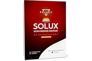 BALANCE NUTRITION SOLUX® Integratore | Beta Carotene | Attivatore Abbronzatura con 10 ingredienti attivi tra cui Licopene, Tirosina, Calendula, Moringa Oleifera, Vitamina C, E, B2, Selenio | 60 Compresse