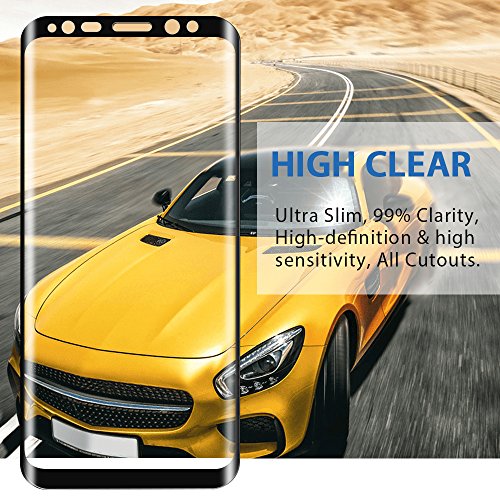 Galaxy S8 Plus Displayschutz, Samione 3D Full Coverage Screen Protector Galaxy S8 plus Displayschutz Schutzfolie Panzerglas Tempered Glass Hartglas für Samsung Galaxy S8 Plus – Schwarz(1 Pack) - 3