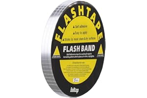 Belltop Ruban de butyle imperméable auto-adhésif - Ruban d'aluminium super résistant pour les fuites ou les fissures 20mm x 5 mètres