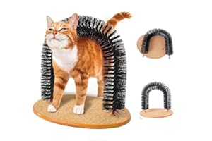 HTUK Cat Self-Grooming Arch with Massage Function and Scratching Post