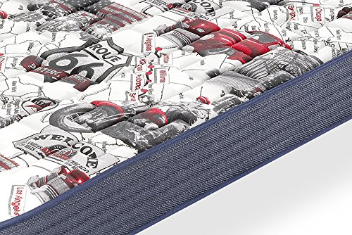 Distrigal Olaf Colchón HR Supersuave Espuma, Algodón-Poliuretano, Blanco, Individual, 190x90x14 cm