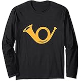 Post Postbote Posthorn Kostüm Briefträger Postzusteller Langarmshirt