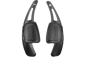 GELOO CT-CARID Aluminum Steering Wheel Shift Paddle Shifter Extension Fits for Au diA4L A5 Q7 TT TTS S4 Q2 S3 2015-2017 (Black)