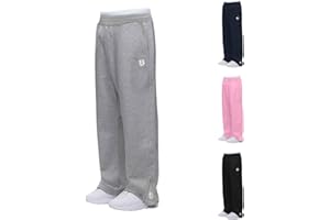 GENERISCH ​Herren Kinder Jogginghose Sweatpants Baumwolle Weite Baggy Breite mit Elastische Bund & Zwei Seitentaschen Warme Herbst Winter Sporthose mit Kordelzug Lounge Bequem Zweiteiliges Set Hoodie und Hose