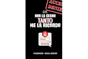 Quaderno delle Password e delle E-mail: diario password ordine alfabetico e rubrica alfabetica email, idea regalo divertente per smemorati