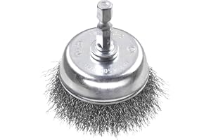 kwb grytborste grov, vågig HSS ståltråd, Ø 75 mm för metall och sten, trådborste för borrmaskin inkl. E6.3 sexkantsskaft, för