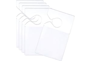 JIEYAO 3 x 5 pulgadas 5 piezas transparente titular de tarjeta de aparcamiento para colgar permisos de estacionamiento para coche vertical tarjeta de aparcamiento percha para espejo retrovisor, percha